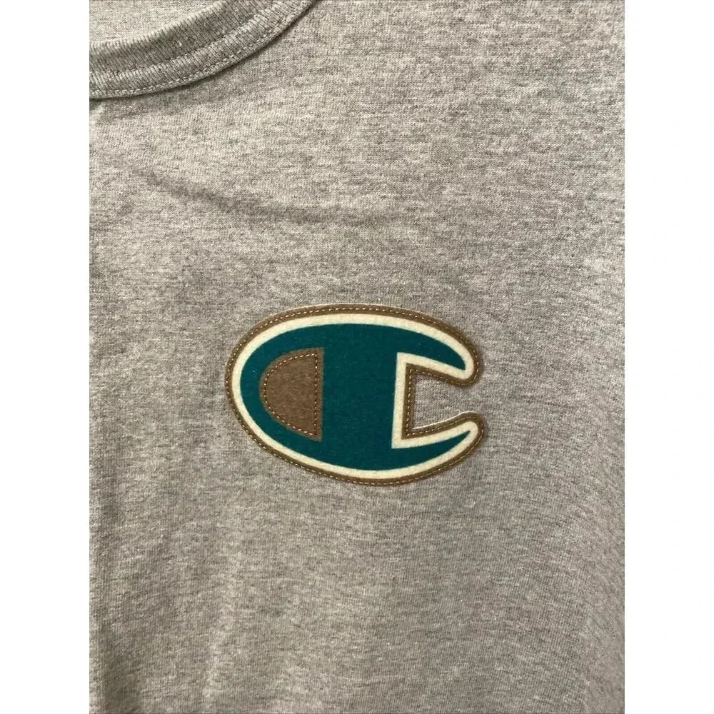 Champion Men’s T Shirt Gray Large shirt sleeve casual - Picture 4 of 5
